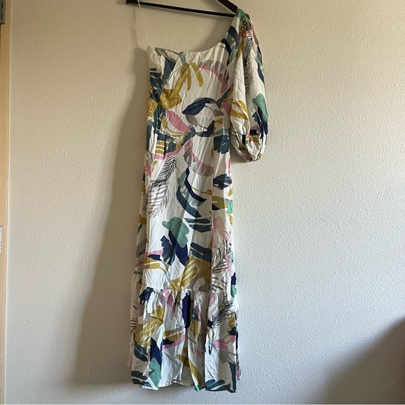 NWT L*Space Floral Josephine One Shoulder Maxi Dress Size 8 - Picture 5 of 11